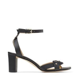 Jimmy Choo Drya 65 Black & Dark Brown Leather Sandals sz. 38.5 EU